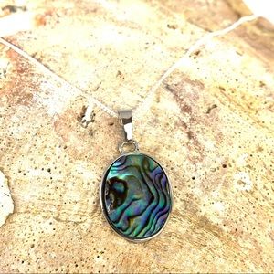 Abalone Shell Sterling Silver Necklace
